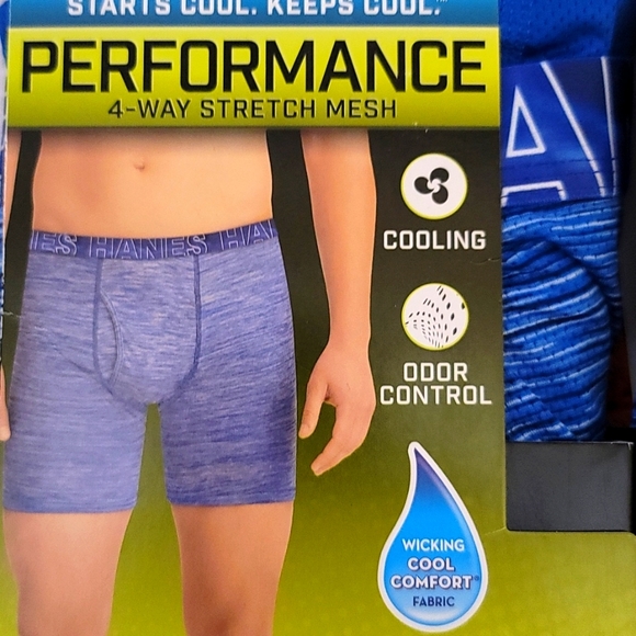 Hanes XTemp Performance boxer briefs XL bundle blue and orange - Picture 5 of 5